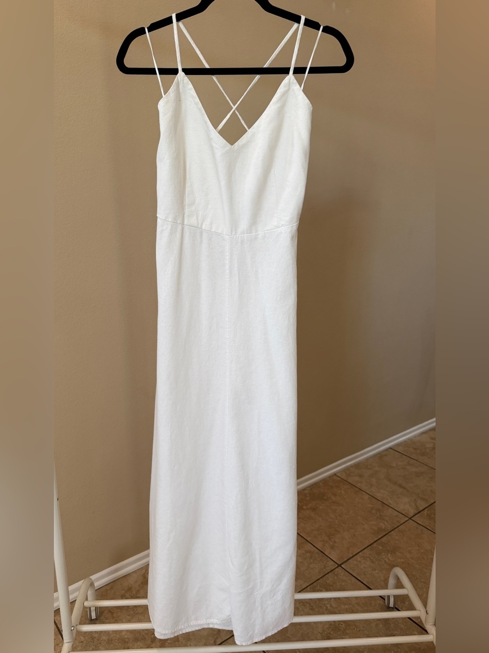 A New Day White Linen Blend Maxi Dress - NWOT - Picture 3 of 7
